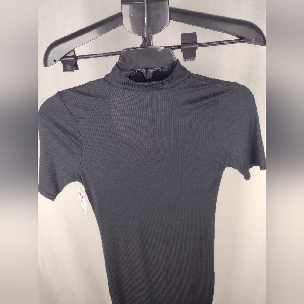 LOVE ADY NECK CUTOUT RIB KNIT BLACK DRESS SIZE XS (0-2) NWT - Picture 10 of 15